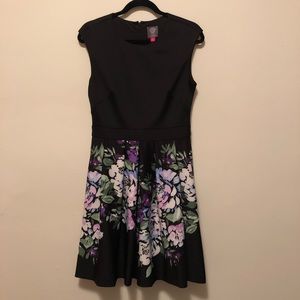 Vince Camuto fit & flare cocktail dress black sz 8